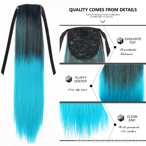 Ombre Synthetic Drawstring Ponytail Hair Extension Hairpiece